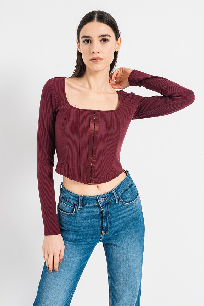 GUESS JEANS Bluza-corset crop - Pled.ro