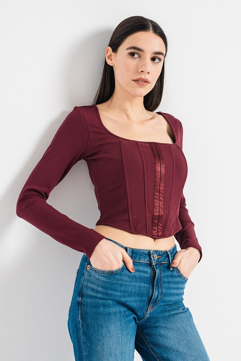 GUESS JEANS Bluza-corset crop - Pled.ro