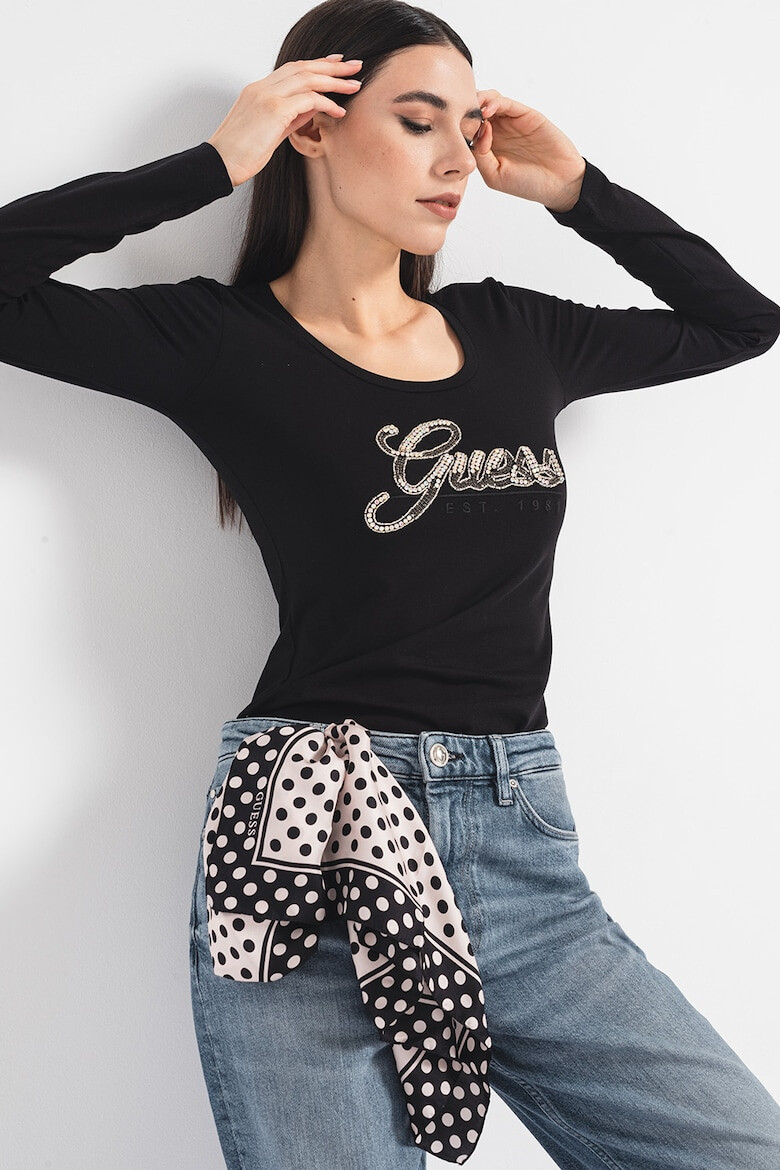 GUESS JEANS Bluza cu imprimeu logo - Pled.ro