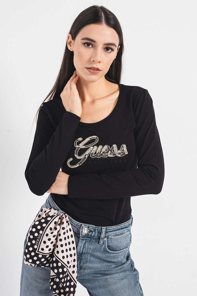 GUESS JEANS Bluza cu imprimeu logo - Pled.ro