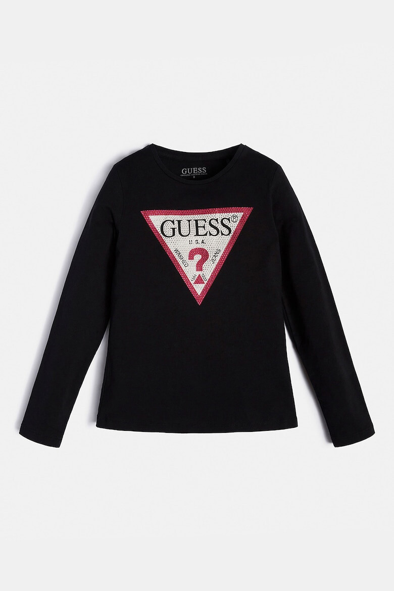 GUESS KIDS GUESS Bluza cu imprimeu logo si strasuri - Pled.ro