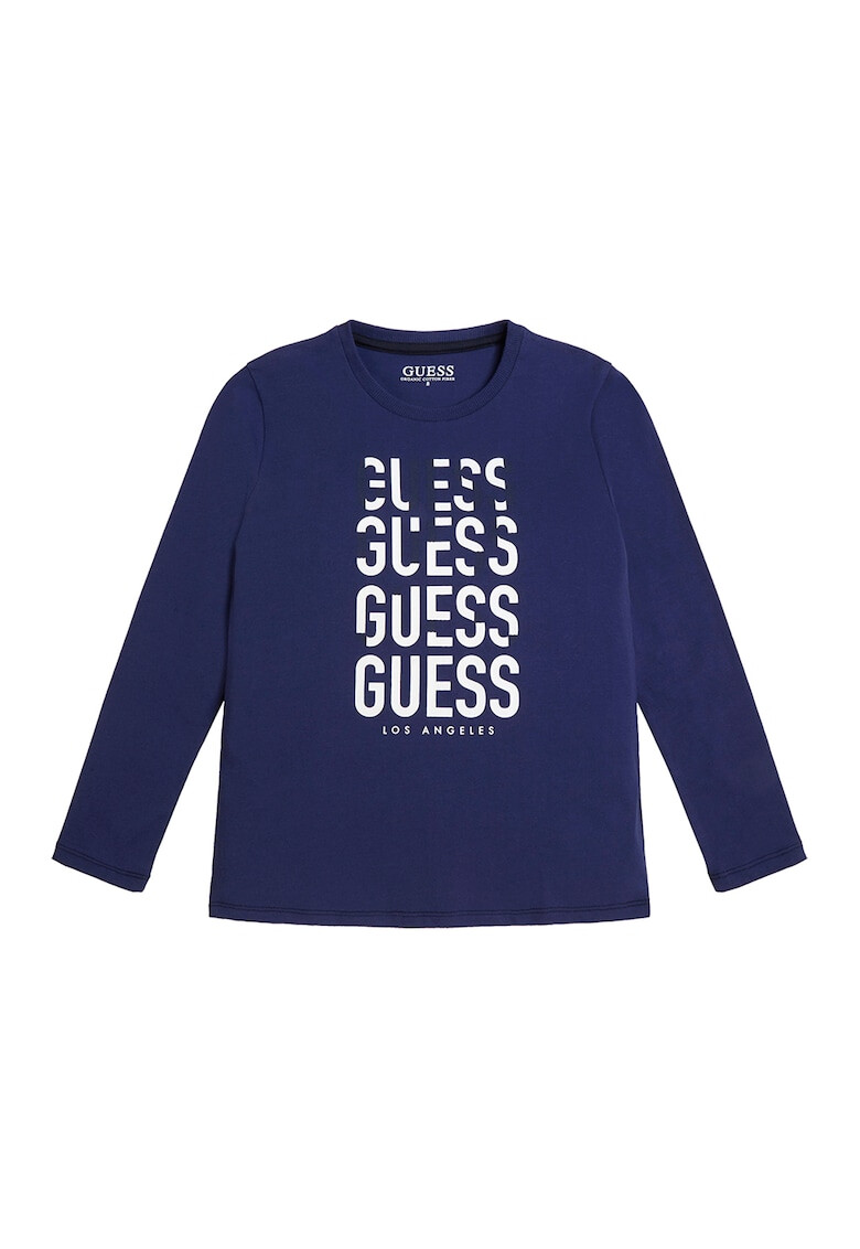 GUESS JEANS Bluza de bumbac cu imprimeu logo - Pled.ro