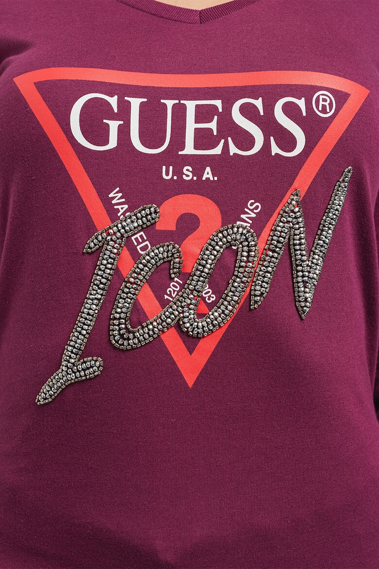 GUESS JEANS Bluza din bumbac cu imprimeu logo - Pled.ro