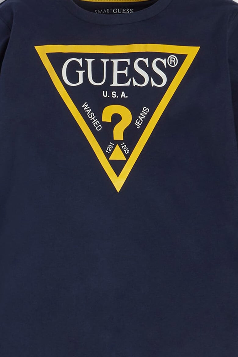 GUESS JEANS Bluza din bumbac organic cu imprimeu logo - Pled.ro