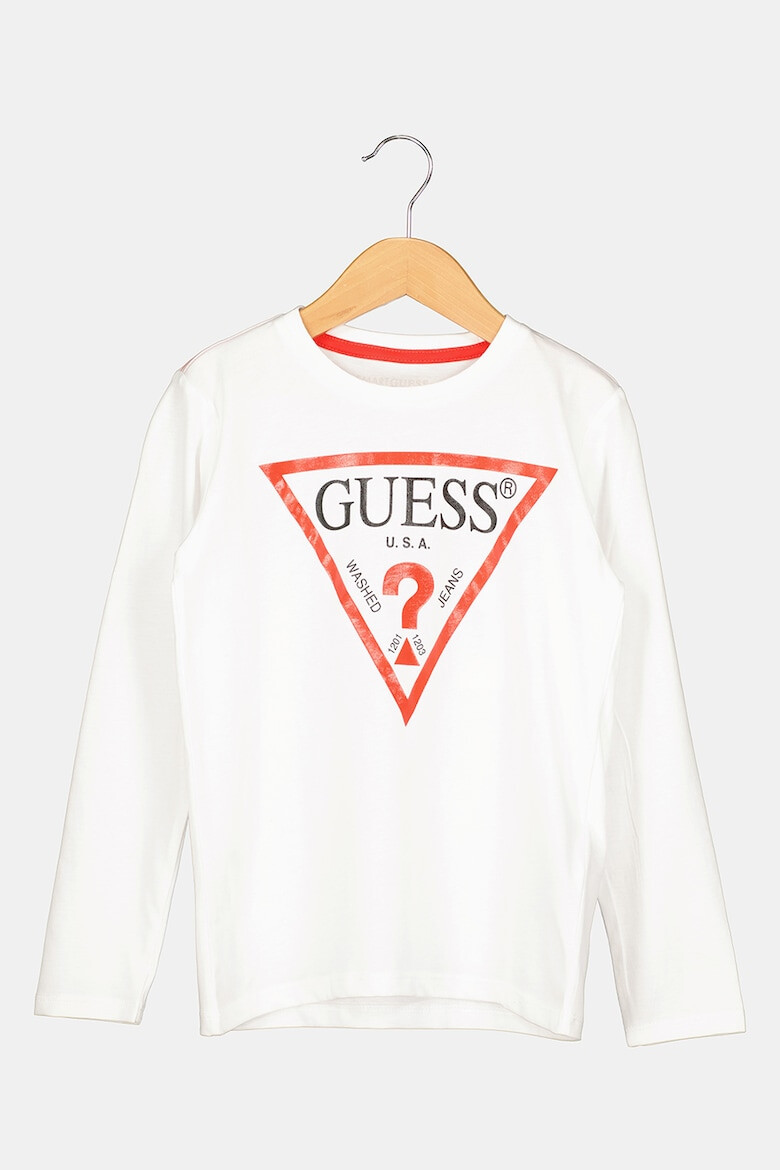 GUESS JEANS Bluza din bumbac organic cu imprimeu logo - Pled.ro