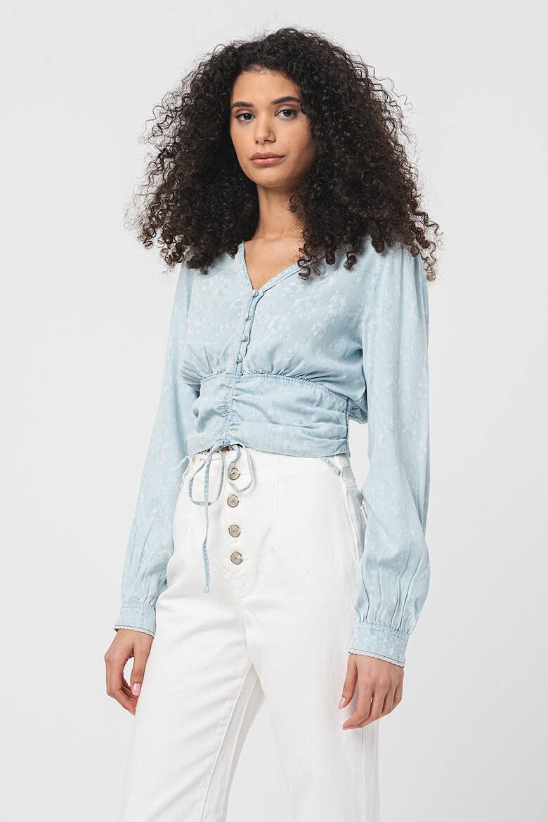 GUESS Bluza din chambray cu snururi - Pled.ro