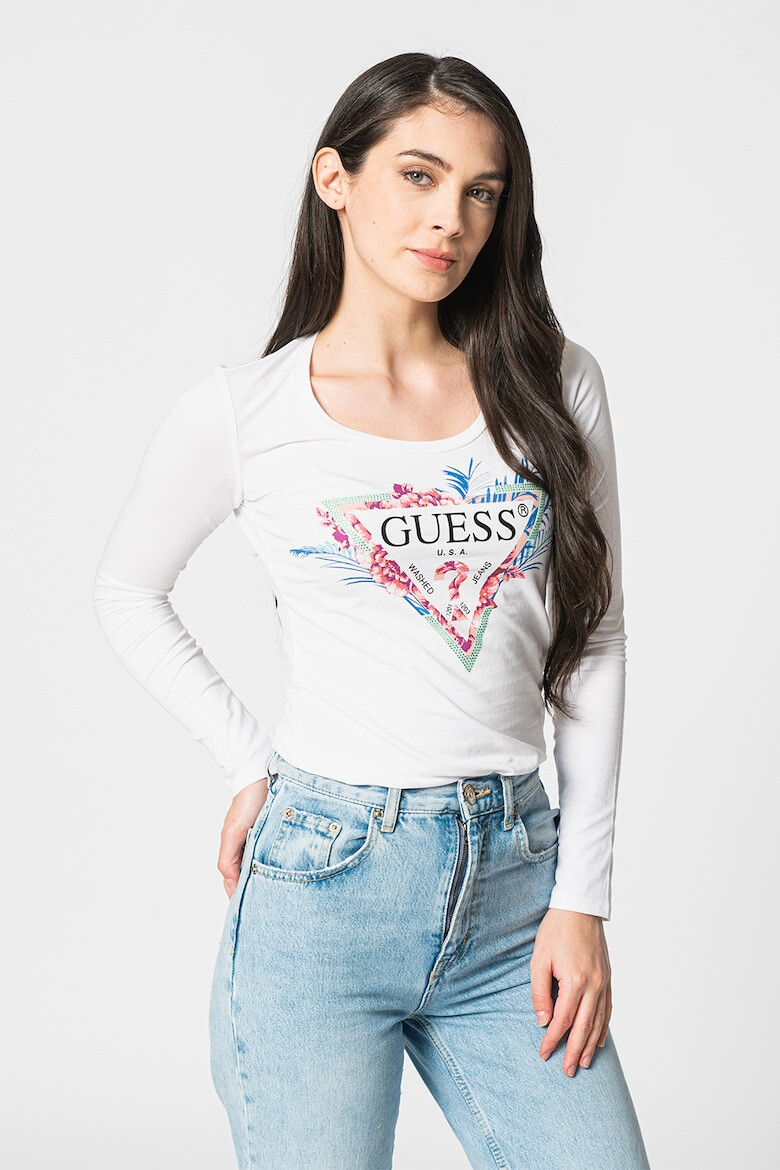 GUESS JEANS Bluza slim fit cu imprimeu logo - Pled.ro