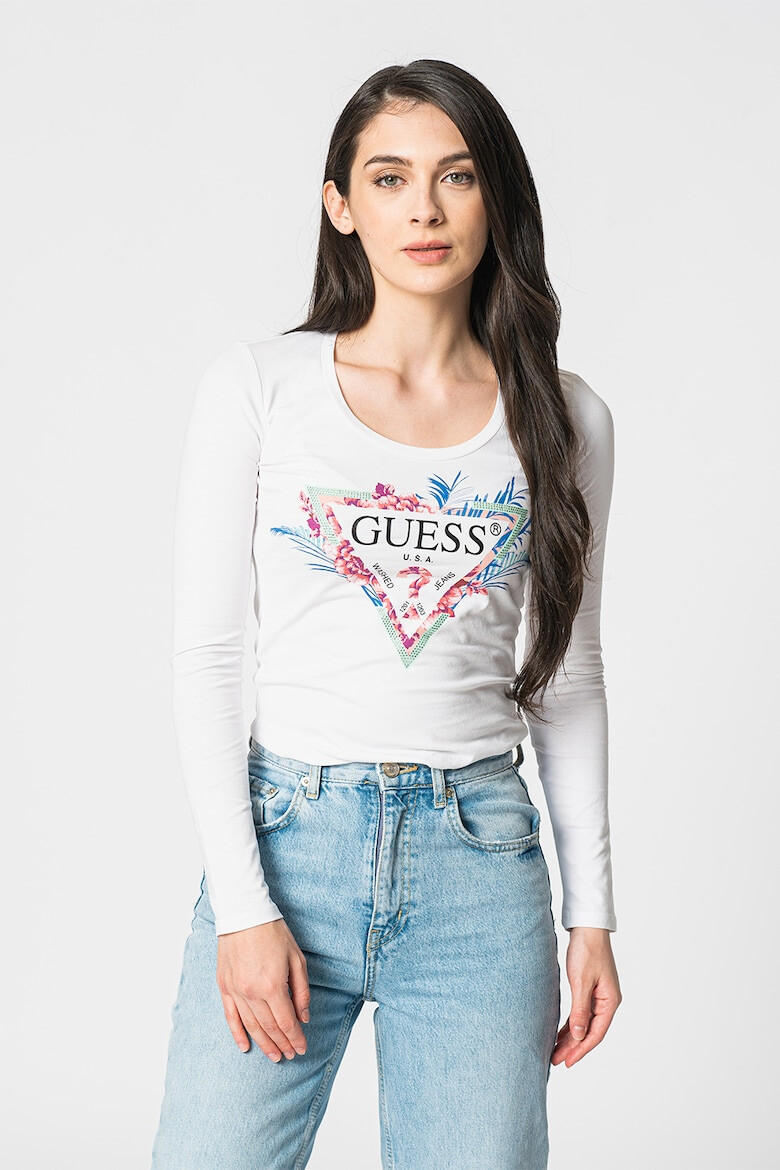 GUESS JEANS Bluza slim fit cu imprimeu logo - Pled.ro