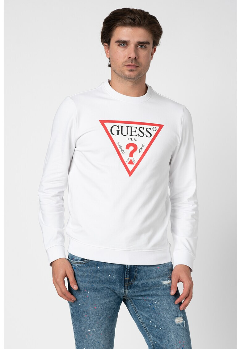 GUESS JEANS Bluza sport cu imprimeu logo supradimensionat gg - Pled.ro