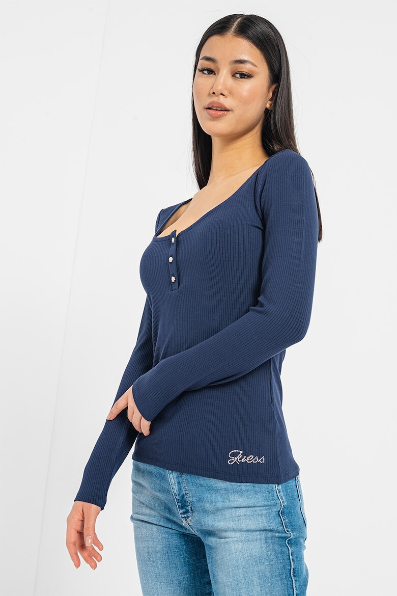 GUESS JEANS Bluza striata cu decolteu rotund - Pled.ro