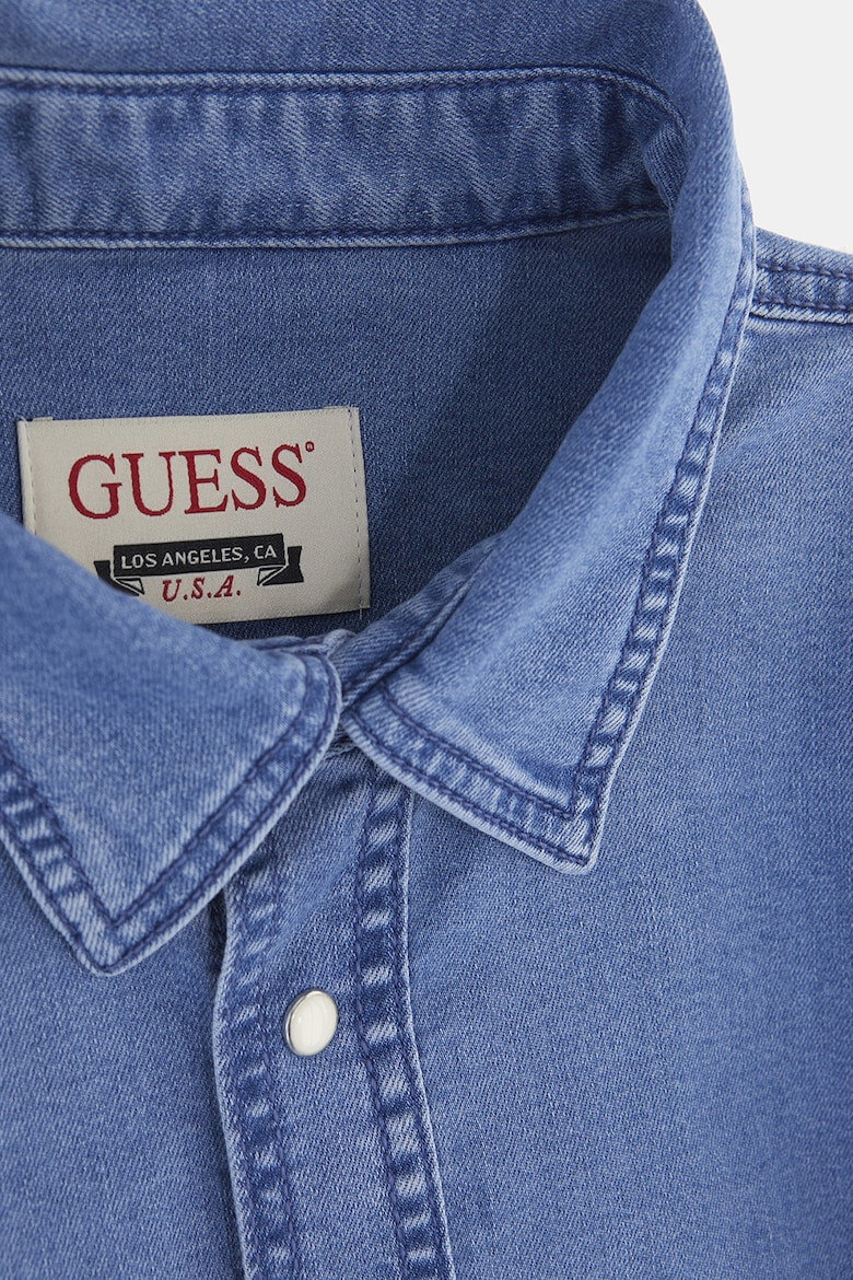 GUESS Camasa din denim cu maneci cazute - Pled.ro