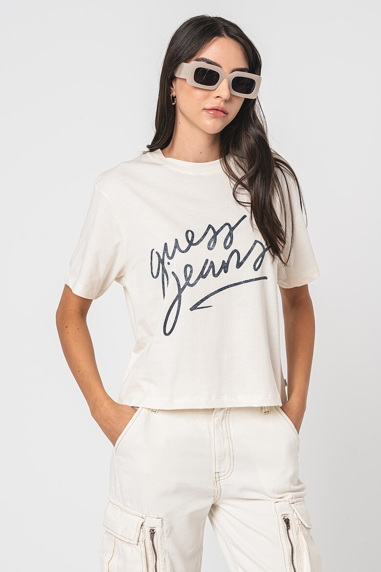 GUESS JEANS GUESS Tricou lejer cu imprimeu logo - Pled.ro