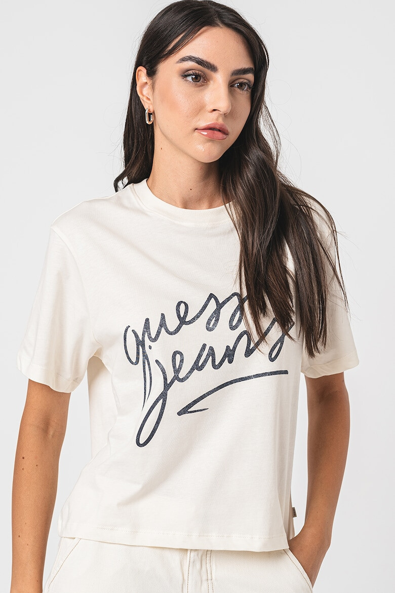 GUESS JEANS GUESS Tricou lejer cu imprimeu logo - Pled.ro