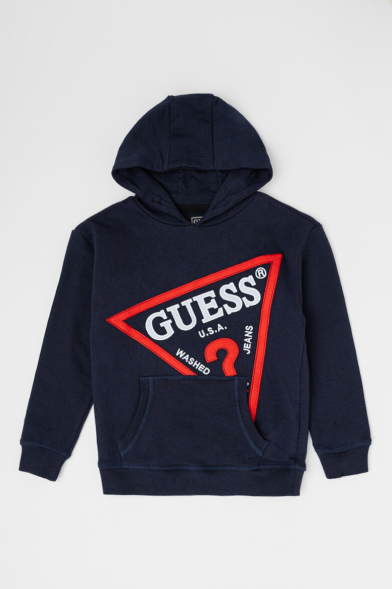 GUESS JEANS Hanorac cu imprimeu logo si buzunar kangaroo - Pled.ro