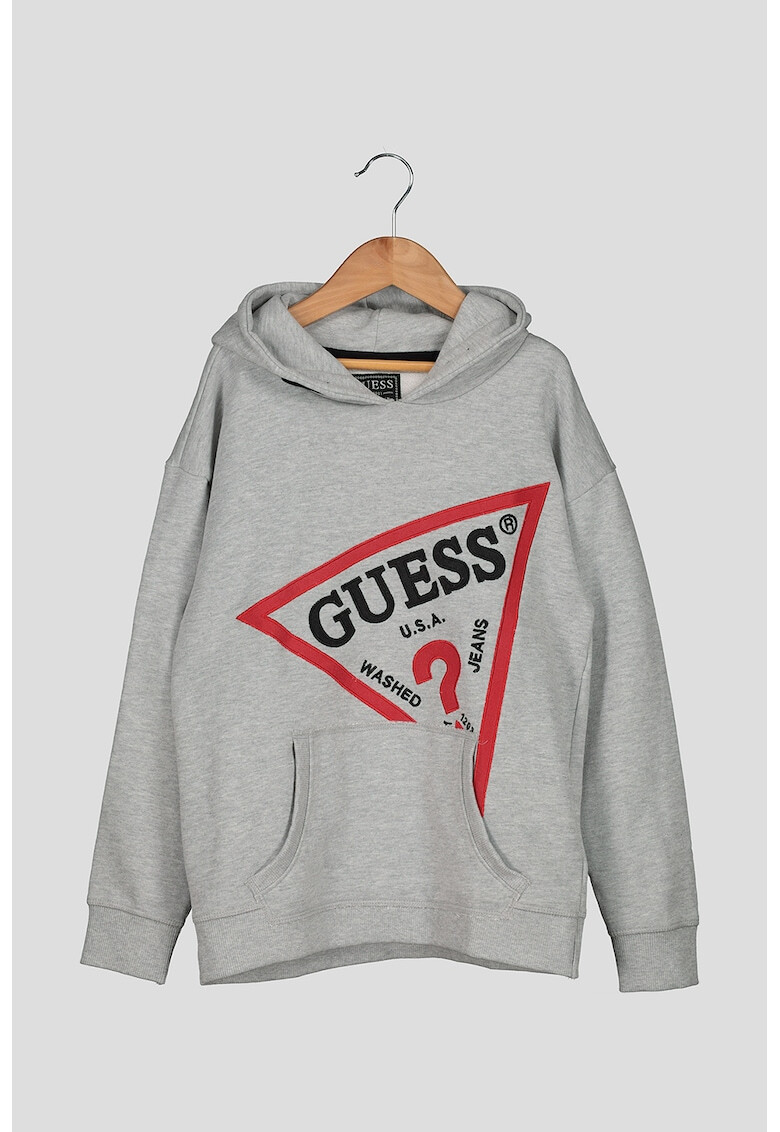 GUESS JEANS Hanorac cu maneci cazute si logo brodat - Pled.ro