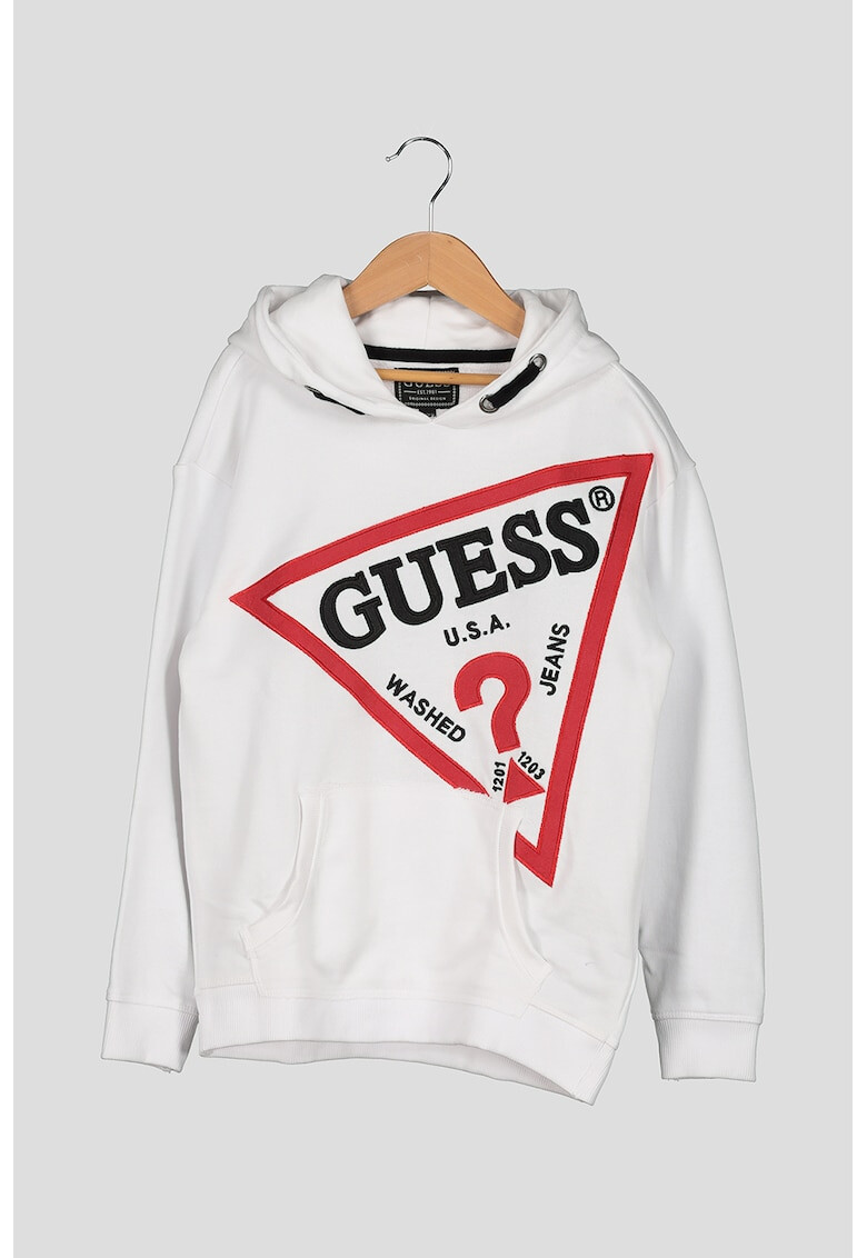 GUESS JEANS Hanorac cu maneci cazute si logo brodat - Pled.ro