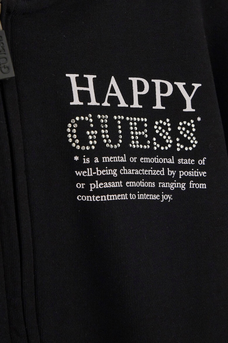 GUESS JEANS Hanorac de bumbac cu fermoar - Pled.ro