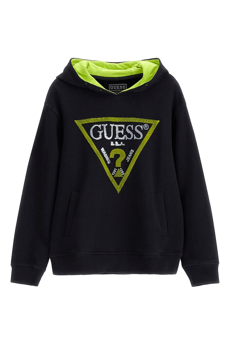 GUESS JEANS Hanorac de bumbac cu imprimeu logo - Pled.ro