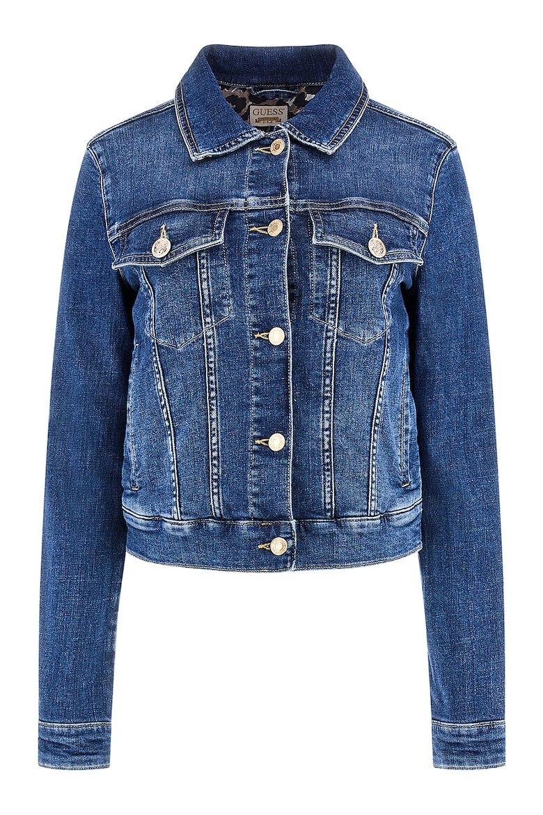 GUESS Jacheta de denim cu nasturi - Pled.ro