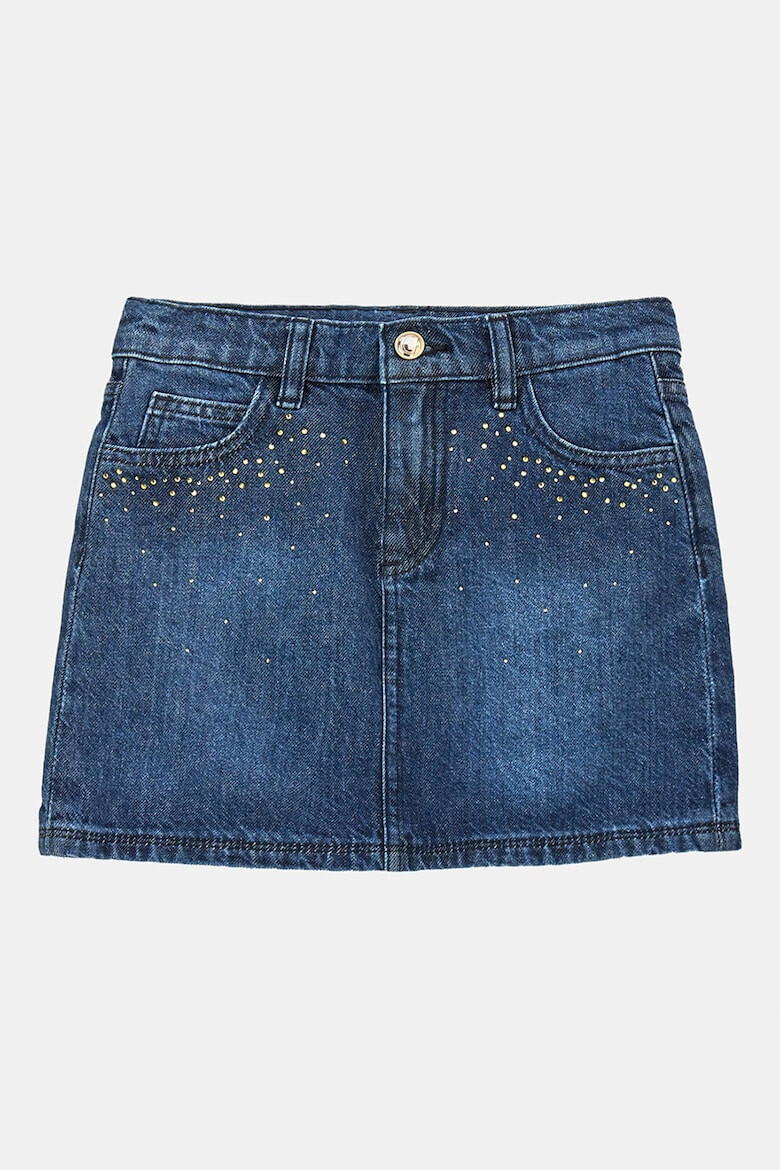 GUESS KIDS GUESS Fusta mini din denim cu strasuri - Pled.ro