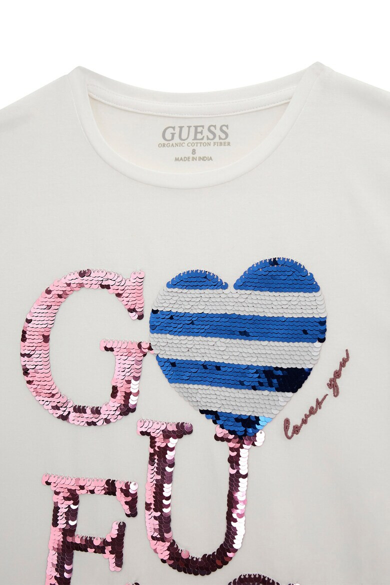 GUESS Tricou cu logo din paiete - Pled.ro