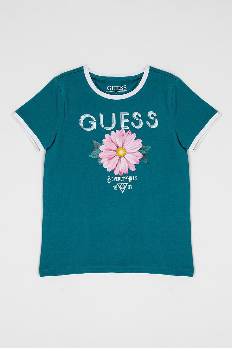 GUESS JEANS Tricou din amestec de bumbac cu imprimeu - Pled.ro