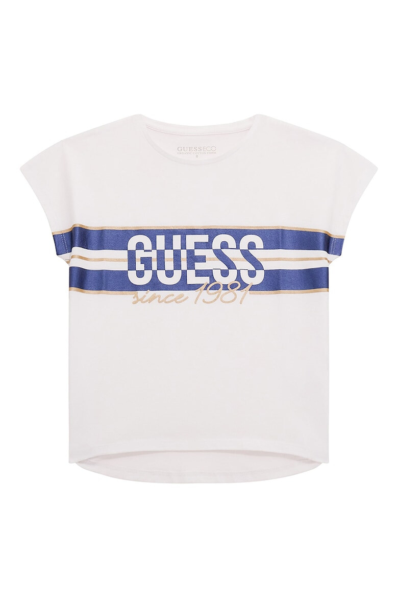 GUESS Tricou din amestec de bumbac cu imprimeu logo - Pled.ro