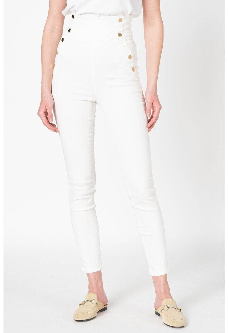 GUESS JEANS Pantaloni din amestec de lyocell cu talie inalta - Pled.ro