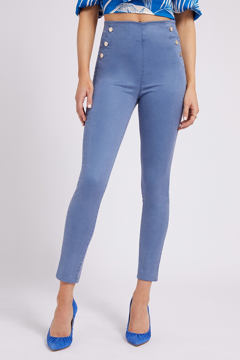 GUESS JEANS Pantaloni skinny din amestec de lyocell cu nasturi decorativi - Pled.ro