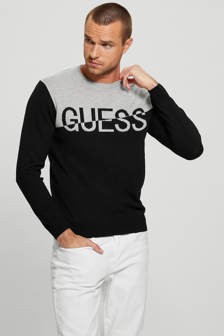 GUESS JEANS Pulover cu model logo - Pled.ro