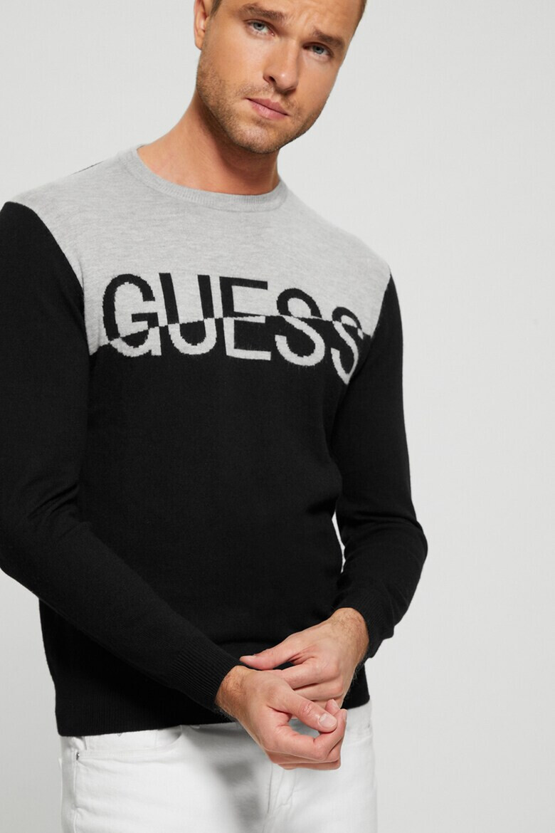 GUESS JEANS Pulover cu model logo - Pled.ro