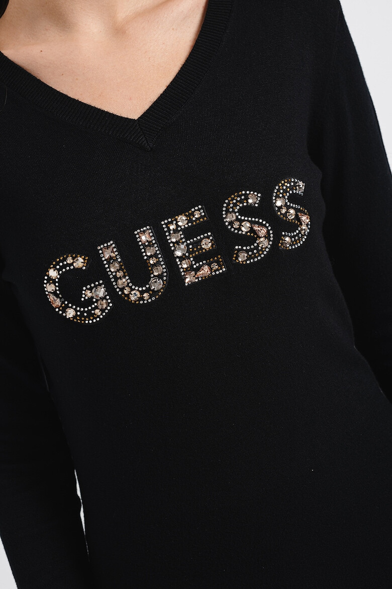 GUESS Pulover tricotat fin din amestec de viscoza - Pled.ro