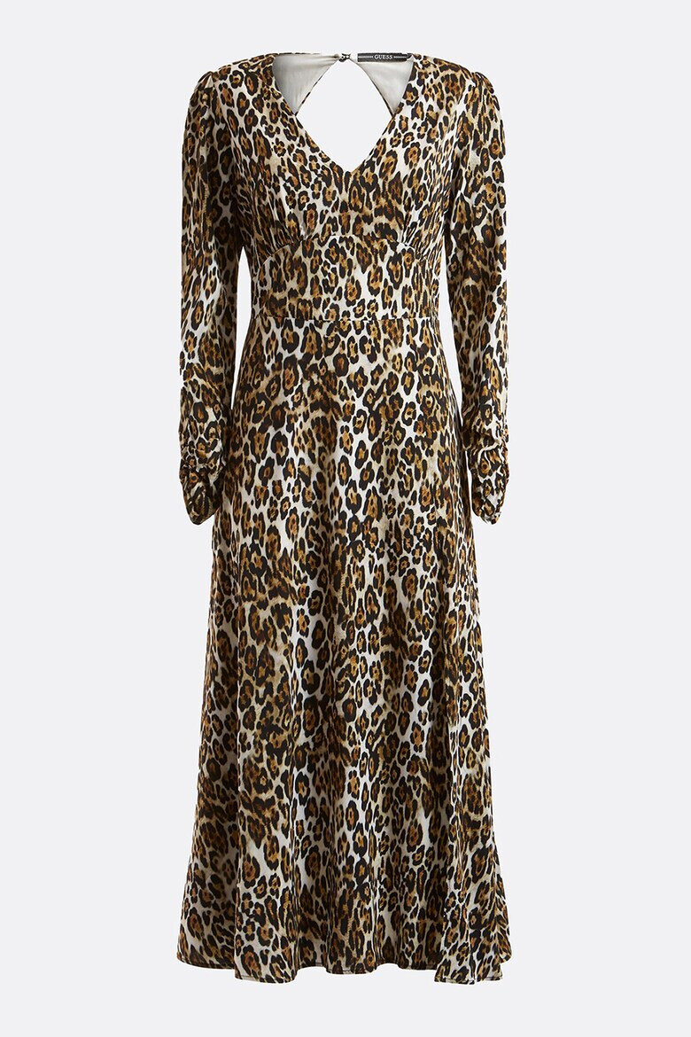 GUESS JEANS Rochie cu animal print si decupaj pe spate - Pled.ro