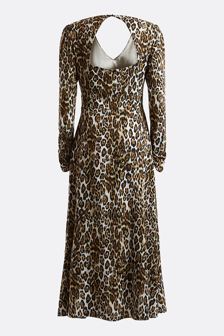 GUESS JEANS Rochie cu animal print si decupaj pe spate - Pled.ro