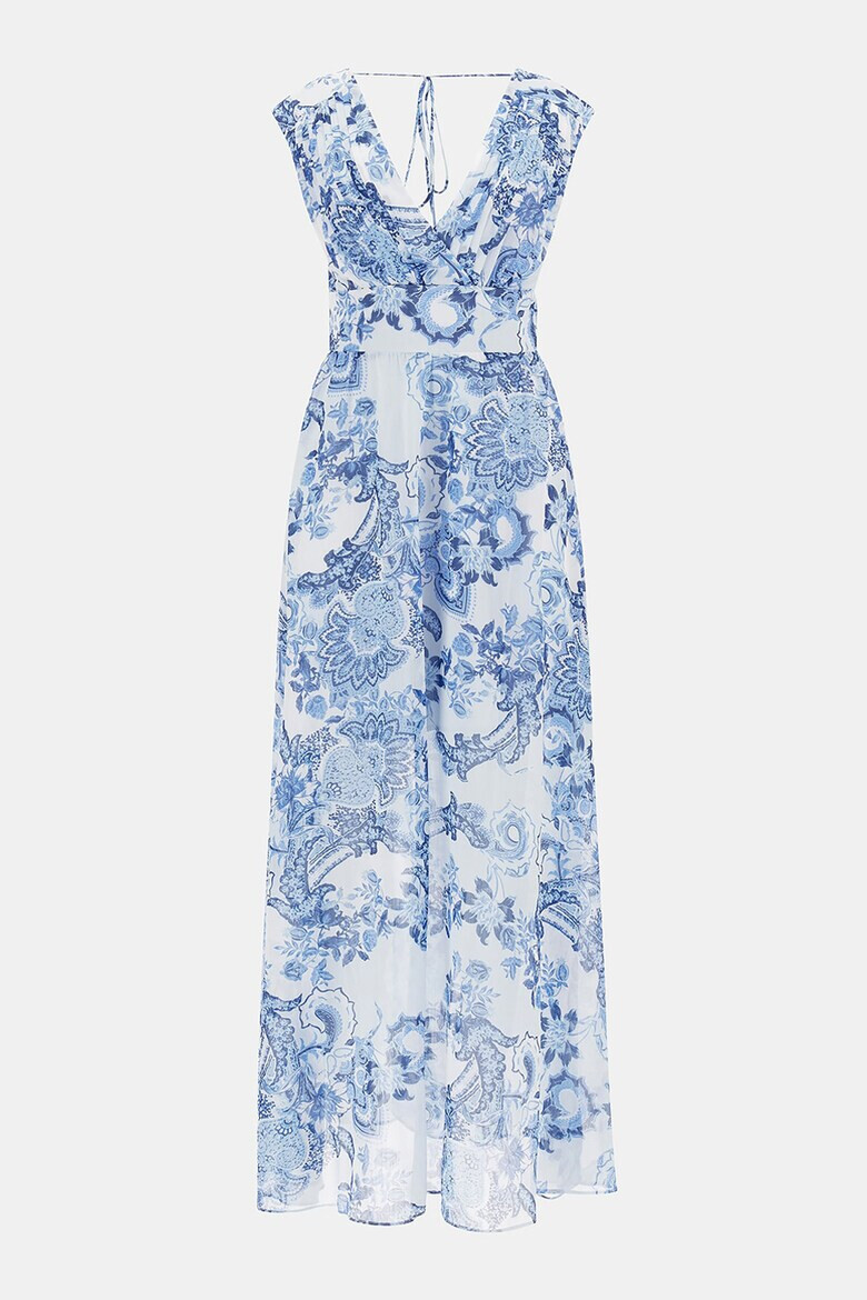 GUESS JEANS Rochie cu imprimeu floral si detalii plisate - Pled.ro