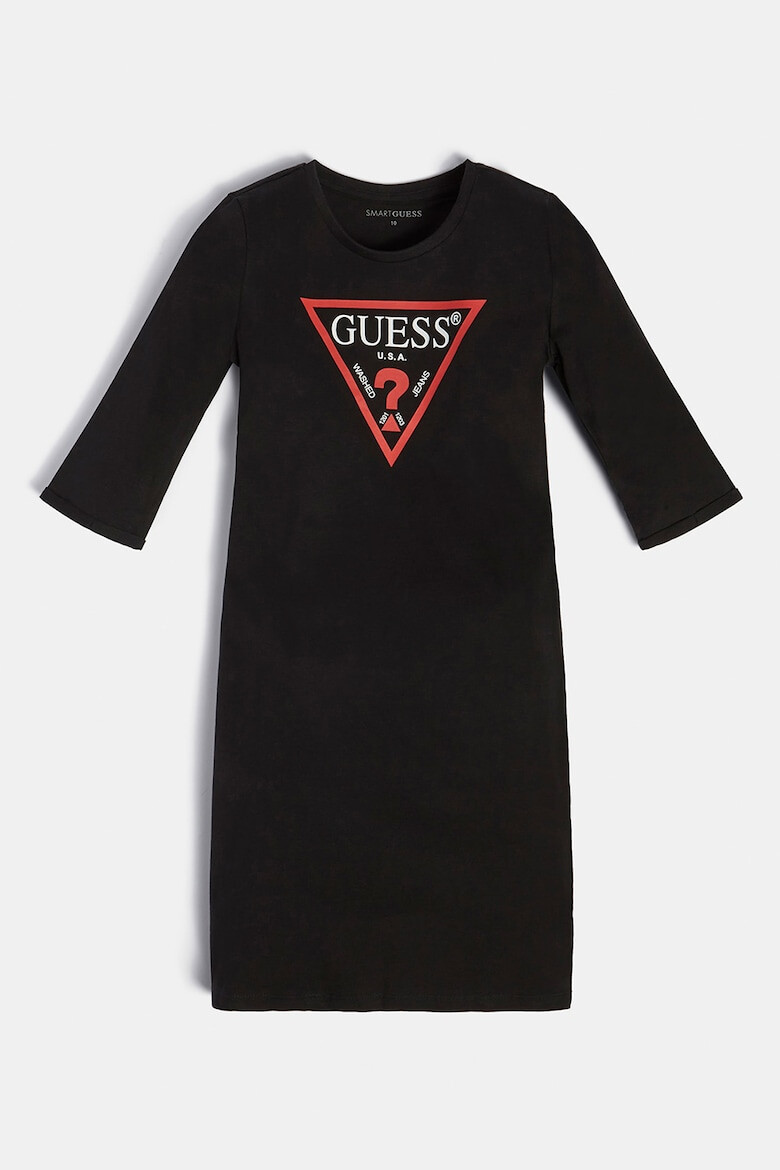 GUESS KIDS GUESS Rochie din jerseu cu imprimeu logo triunghiular - Pled.ro