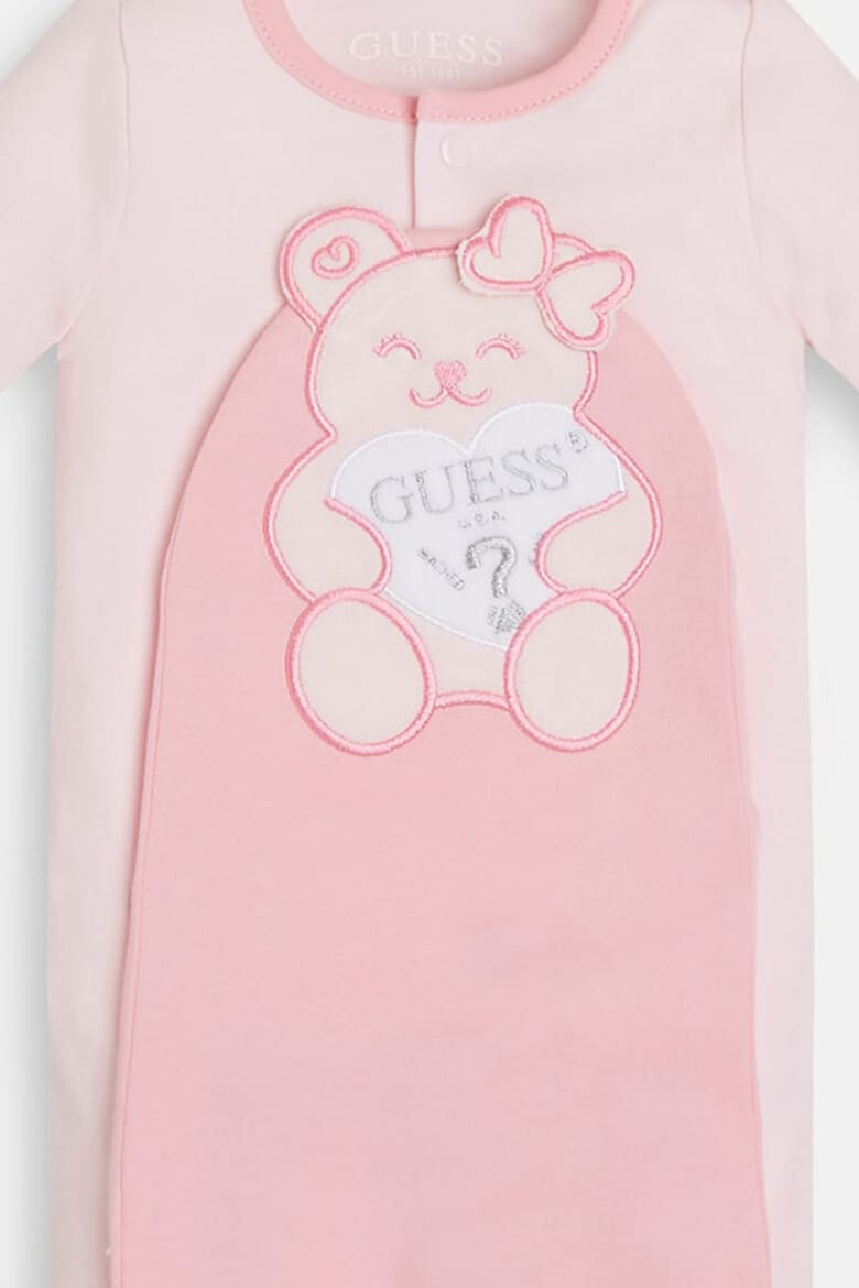 GUESS KIDS Salopeta cu botosei si broderie Roz pal Roz pal - Pled.ro