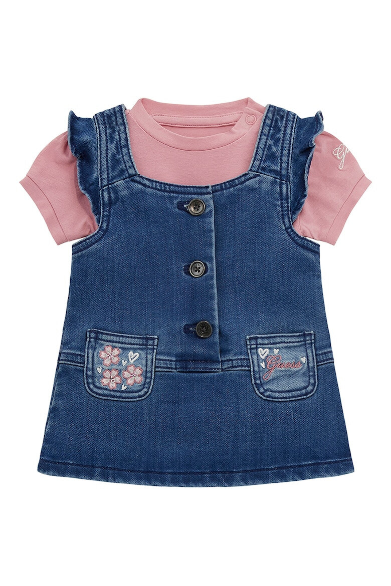 GUESS Set de sarafan de denim si body - 2 piese - Pled.ro