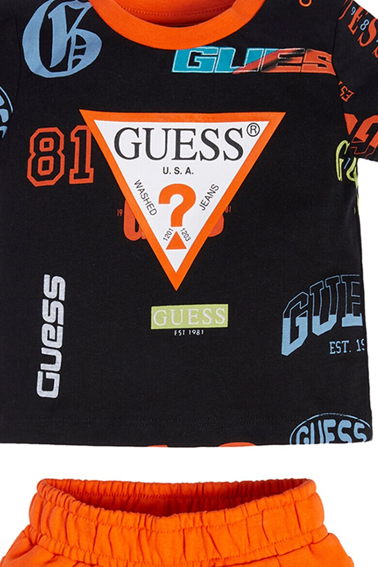 GUESS JEANS Set de tricou cu decolteu la baza gatului si pantaloni scurti - Pled.ro