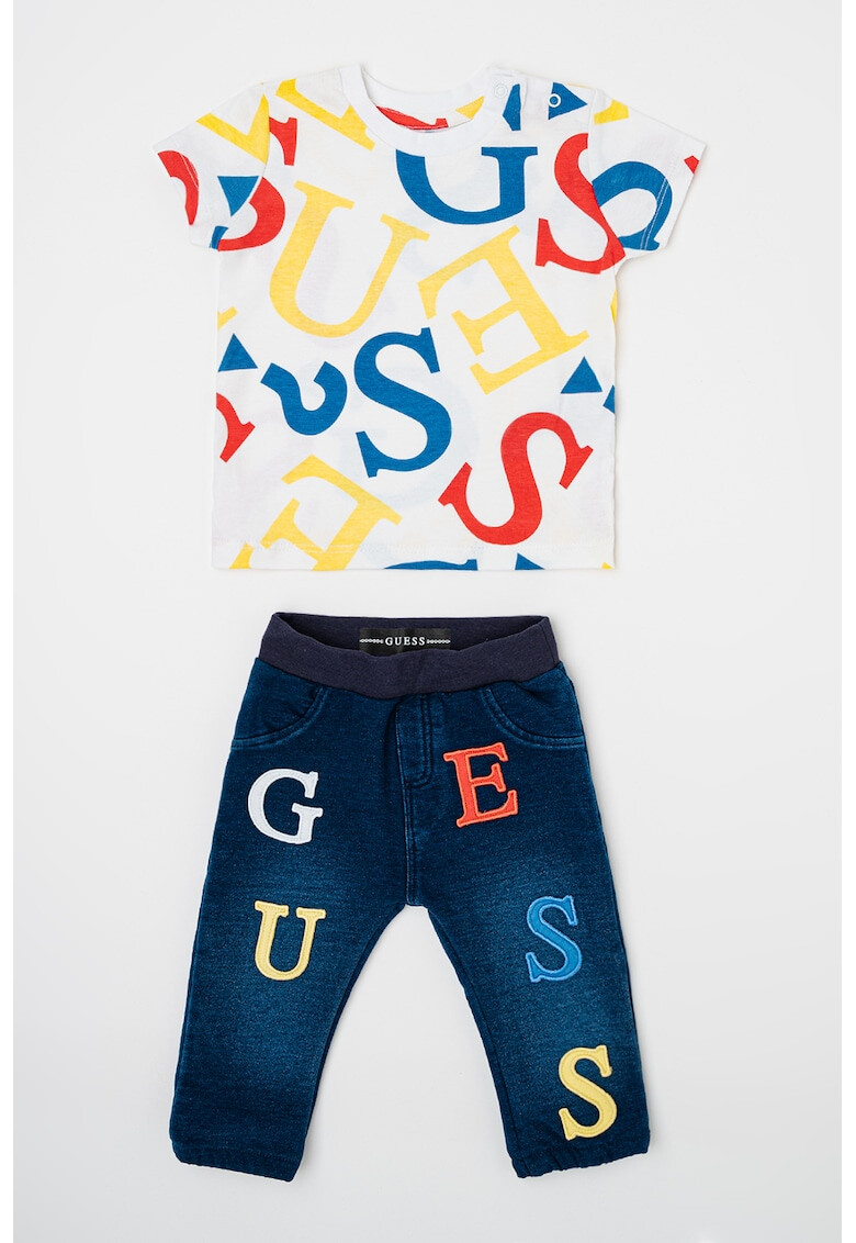 GUESS JEANS Set de tricou cu imprimeu logo si jeggins - 2 piese - Pled.ro