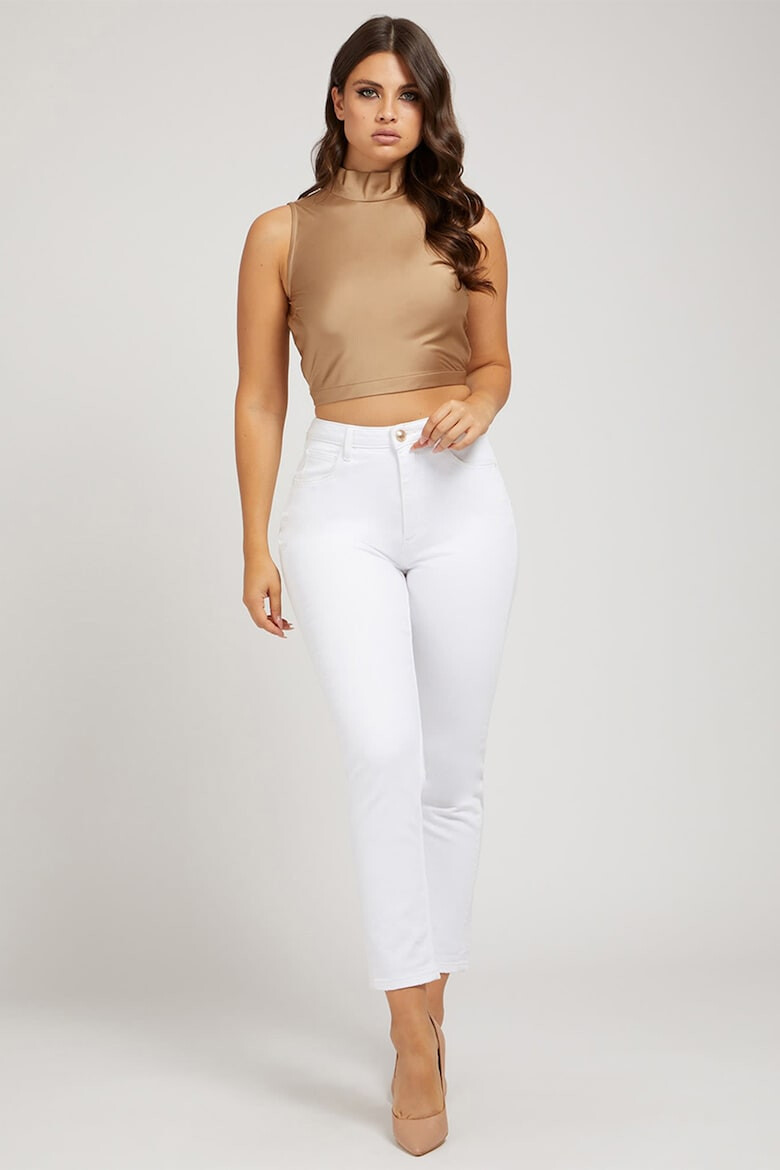 GUESS JEANS Top crop cu talie elastica - Pled.ro