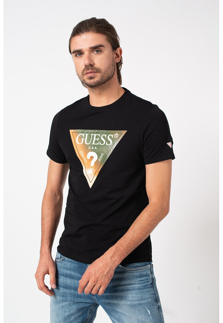 GUESS JEANS Tricou cu imprimeu logo - Pled.ro