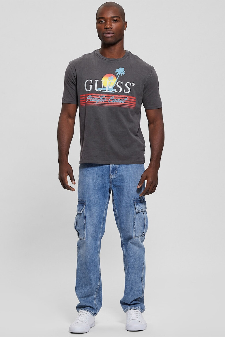 GUESS JEANS Tricou din bumbac cu imprimeu logo - Pled.ro