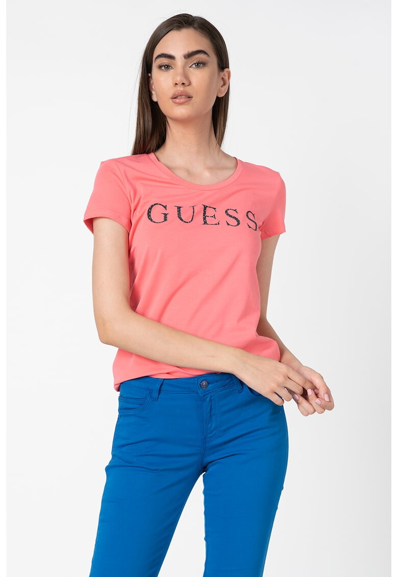 GUESS JEANS Tricou cu imprimeu logo - Pled.ro