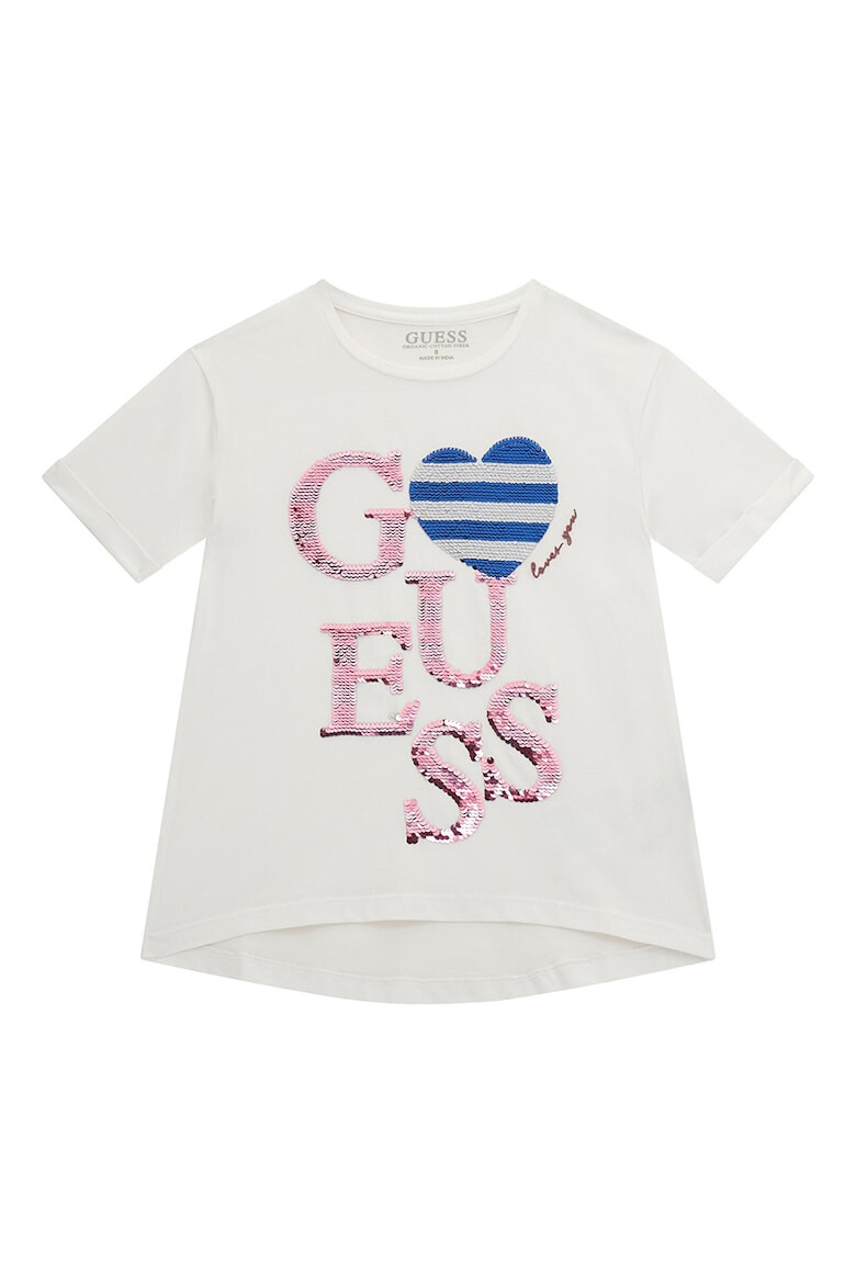 GUESS Tricou cu logo din paiete - Pled.ro