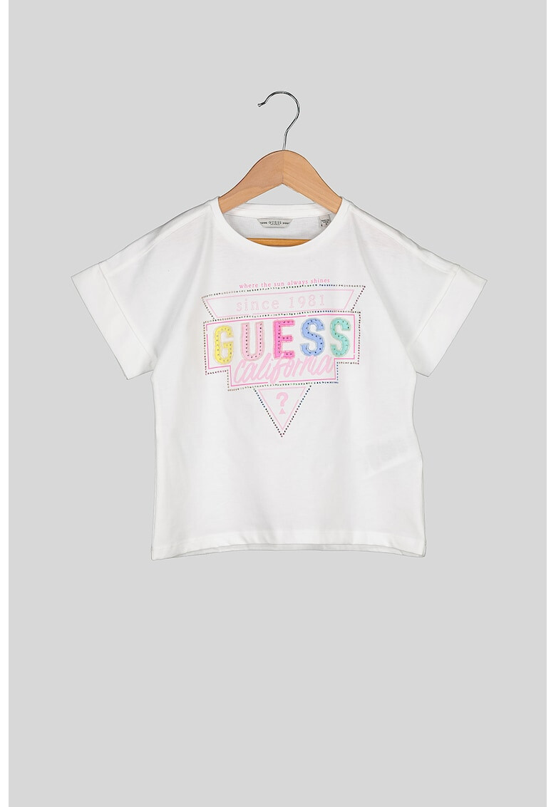 GUESS JEANS Tricou cu strasuri - Pled.ro