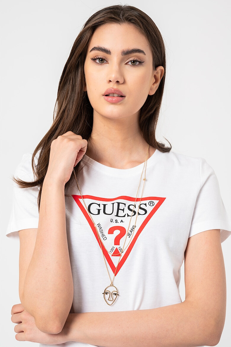 GUESS JEANS Tricou de bumbac cu imprimeu logo - Pled.ro