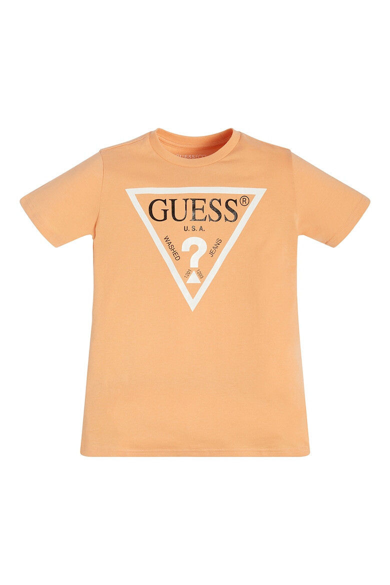 GUESS JEANS Tricou de bumbac organic cu imprimeu logo - Pled.ro