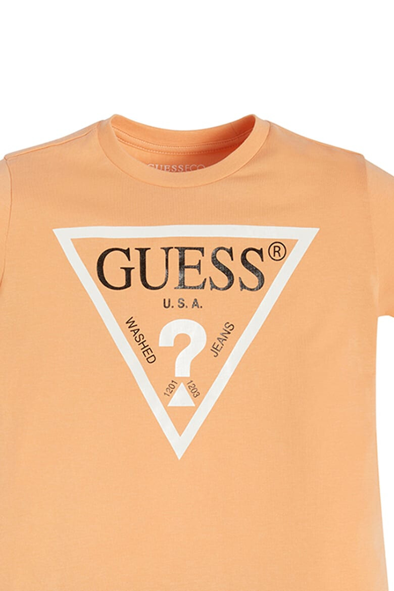 GUESS JEANS Tricou de bumbac organic cu imprimeu logo - Pled.ro