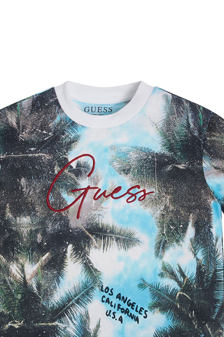 GUESS JEANS Tricou de bumbac cu imprimeu tropical - Pled.ro